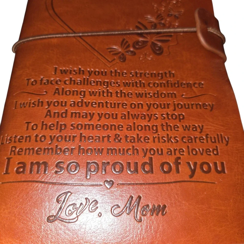 To My Daughter Unbranded Journal Brown Embossed Leather Keepsake Book 8